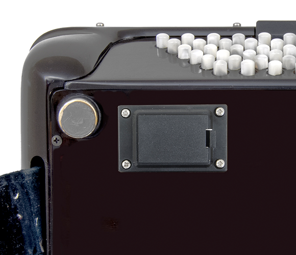 Vano porta batteria verticale per amplificazioni